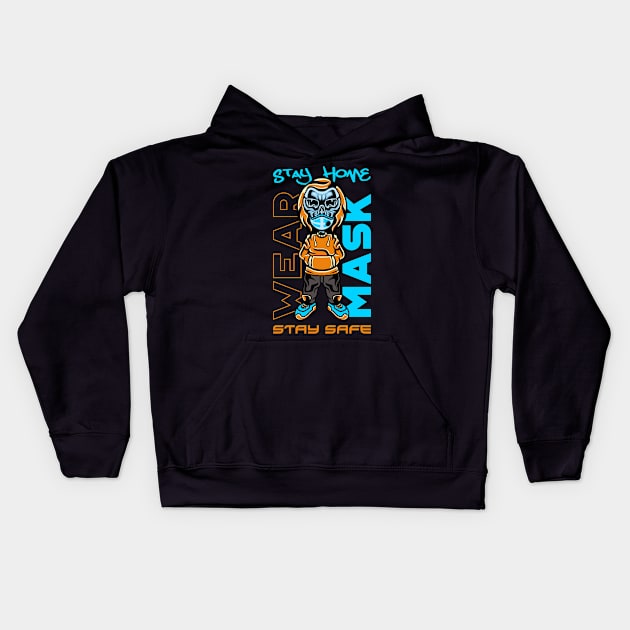 Social distancing Kids Hoodie by imkram2x